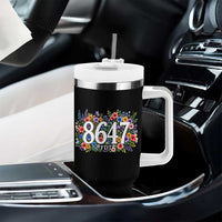 86 47 Floral Boho Style Tumbler With Handle Subtle FDT