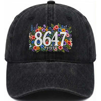 86 47 Floral Boho Style Washed Cotton Baseball Cap Subtle FDT
