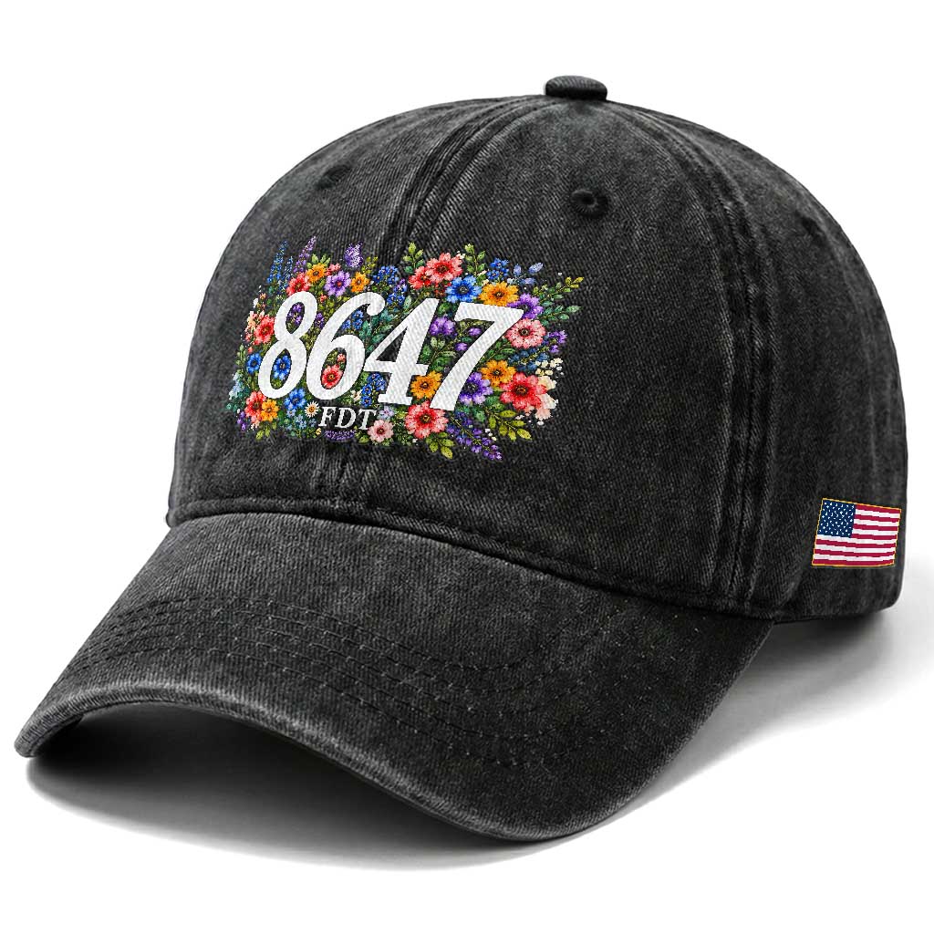 86 47 Floral Boho Style Washed Cotton Baseball Cap Subtle FDT