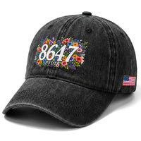 86 47 Floral Boho Style Washed Cotton Baseball Cap Subtle FDT