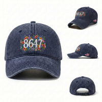 86 47 Floral Boho Style Washed Cotton Baseball Cap Subtle FDT