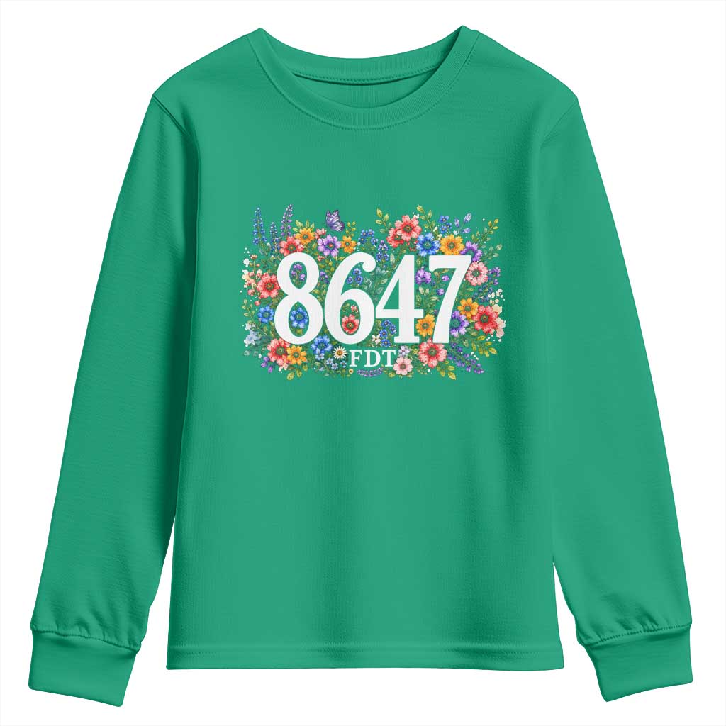 86 47 Floral Boho Style Youth Sweatshirt Subtle FDT