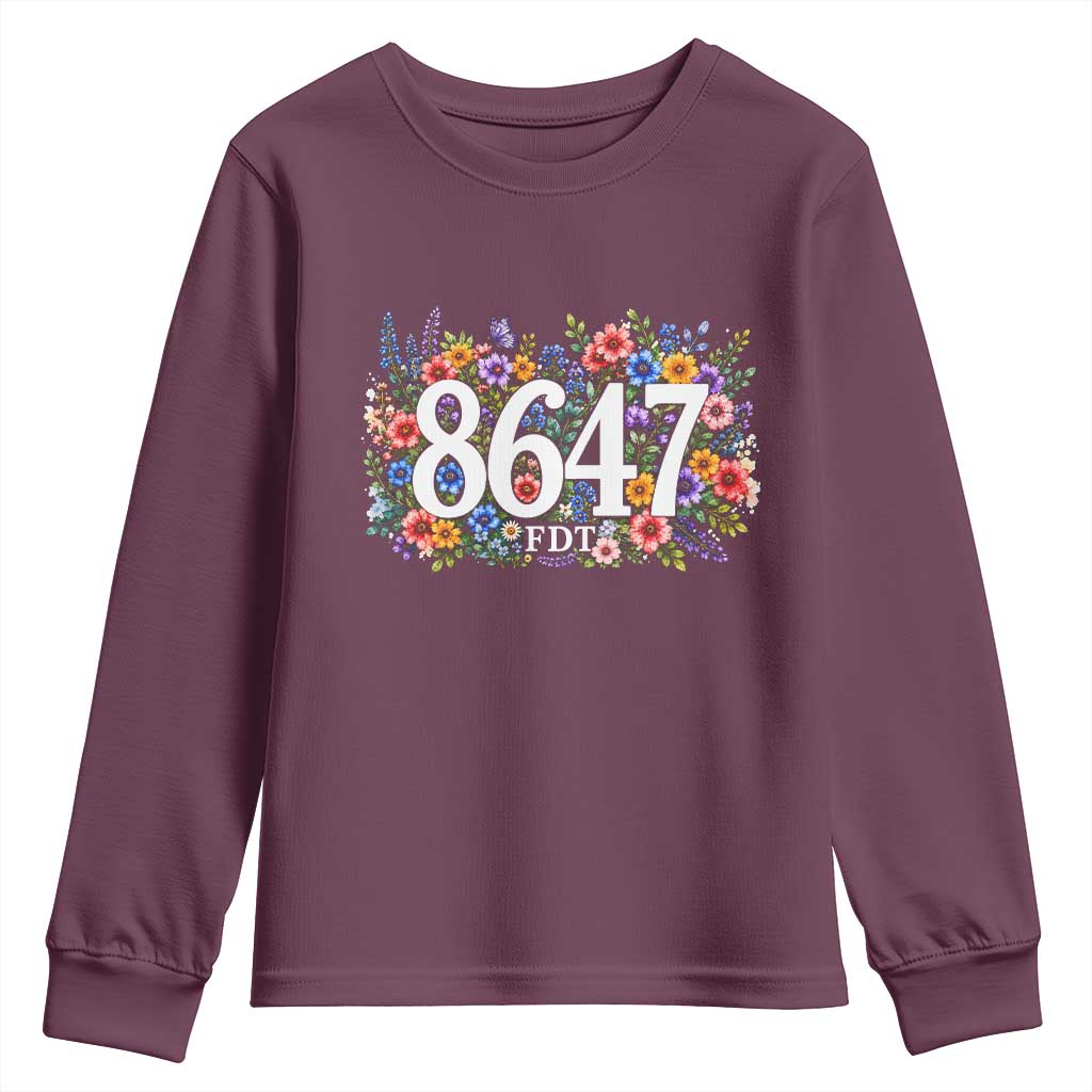 86 47 Floral Boho Style Youth Sweatshirt Subtle FDT