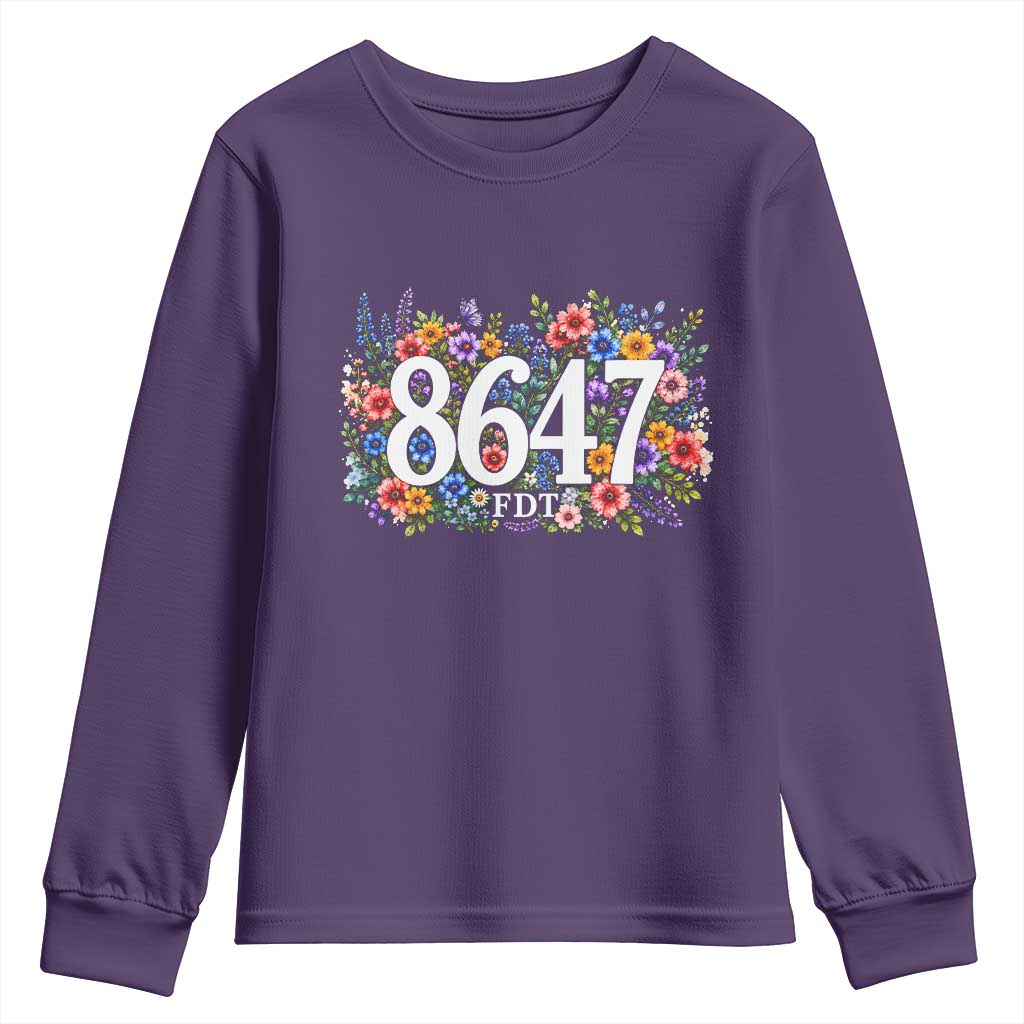 86 47 Floral Boho Style Youth Sweatshirt Subtle FDT