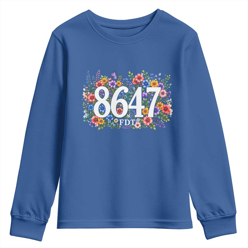 86 47 Floral Boho Style Youth Sweatshirt Subtle FDT