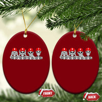 86 47 Subtle Anti FDT Ceramic Ornament Funny Skeleton Wearing Hat Sarcastic Political