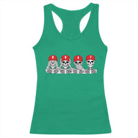 86 47 Subtle Anti FDT Racerback Tank Top Funny Skeleton Wearing Hat Sarcastic Political