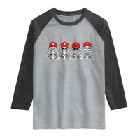 86 47 Subtle Anti FDT Raglan Shirt Funny Skeleton Wearing Hat Sarcastic Political