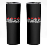 86 47 Subtle Anti FDT Skinny Tumbler Funny Skeleton Wearing Hat Sarcastic Political