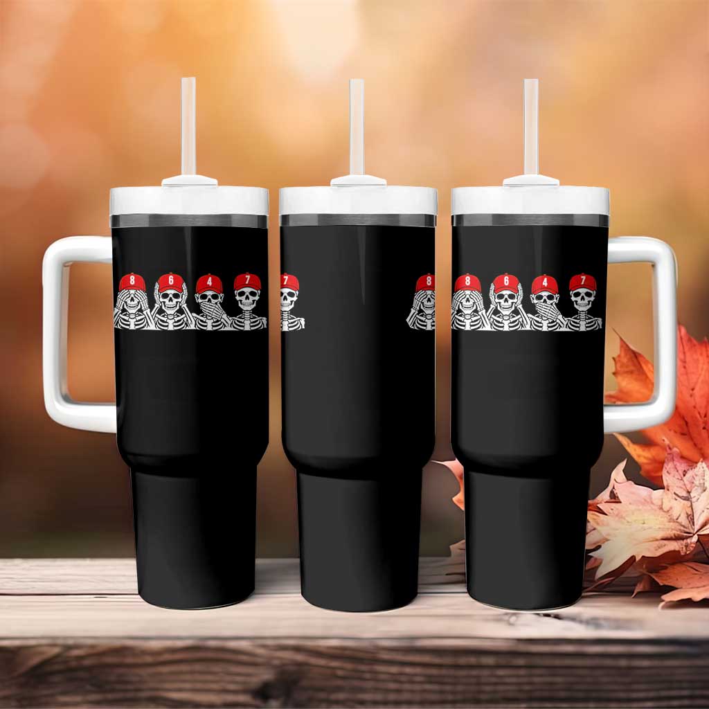 86 47 Subtle Anti FDT Tumbler With Handle Funny Skeleton Wearing Hat Sarcastic Political