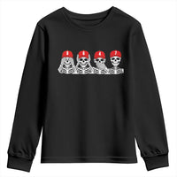 86 47 Subtle Anti FDT Youth Sweatshirt Funny Skeleton Wearing Hat Sarcastic Political