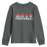 86 47 Subtle Anti FDT Youth Sweatshirt Funny Skeleton Wearing Hat Sarcastic Political