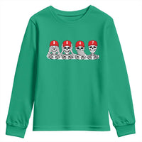 86 47 Subtle Anti FDT Youth Sweatshirt Funny Skeleton Wearing Hat Sarcastic Political