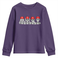 86 47 Subtle Anti FDT Youth Sweatshirt Funny Skeleton Wearing Hat Sarcastic Political