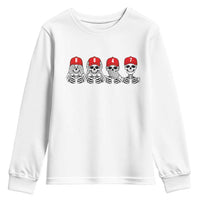 86 47 Subtle Anti FDT Youth Sweatshirt Funny Skeleton Wearing Hat Sarcastic Political