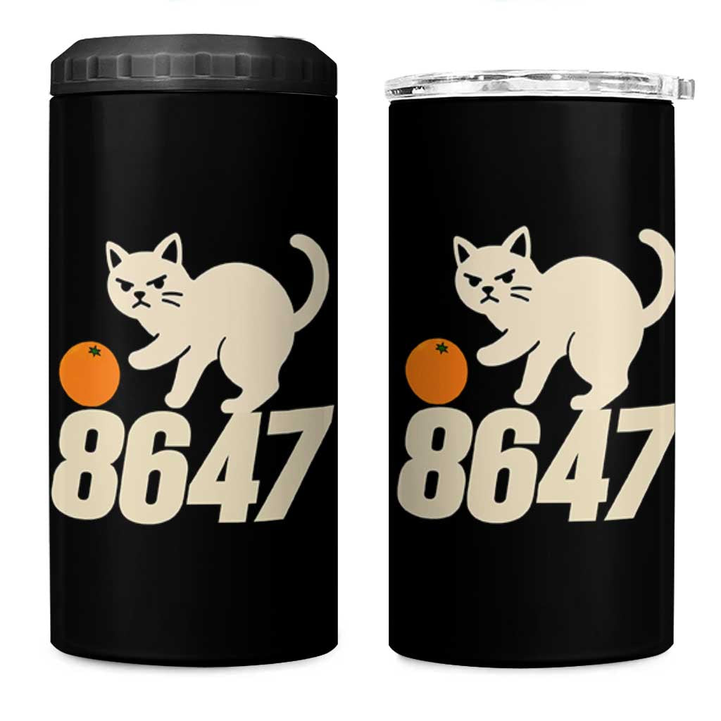 8647 FDT 4 in 1 Can Cooler Tumbler Funny Cat Political Meme
