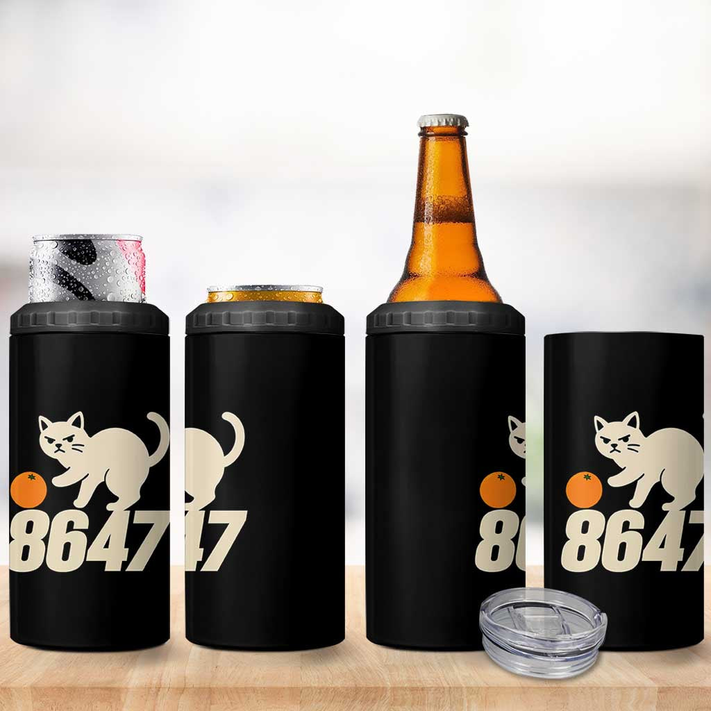 8647 FDT 4 in 1 Can Cooler Tumbler Funny Cat Political Meme