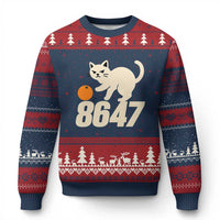 8647 FDT Ugly Christmas Sweater Funny Cat Political Meme