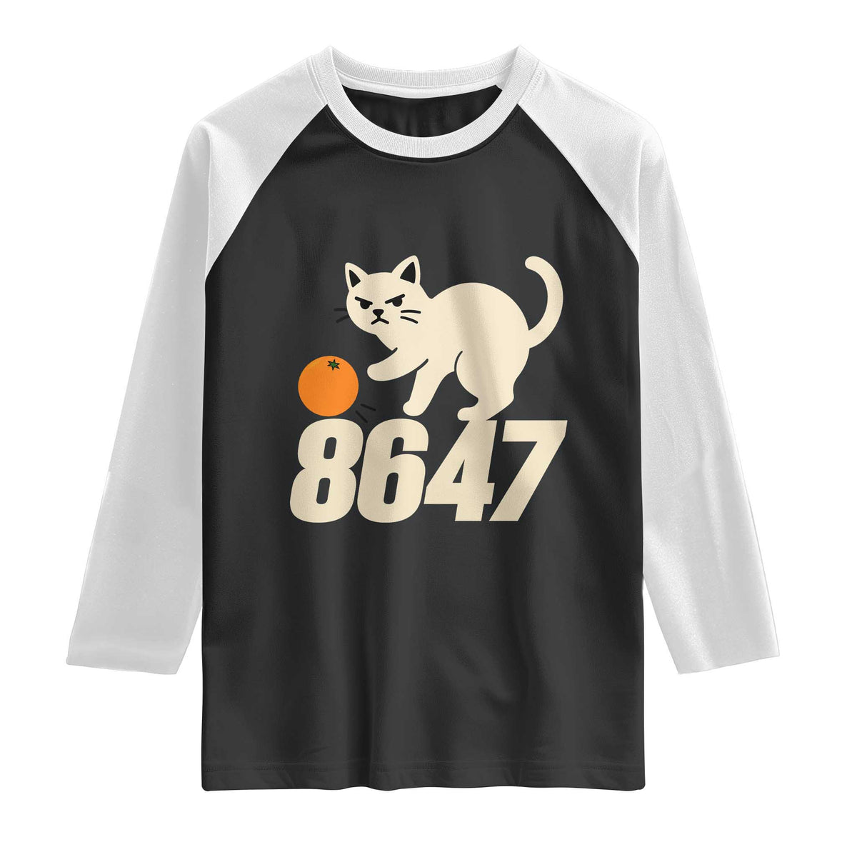 8647 FDT Raglan Shirt Funny Cat Political Meme