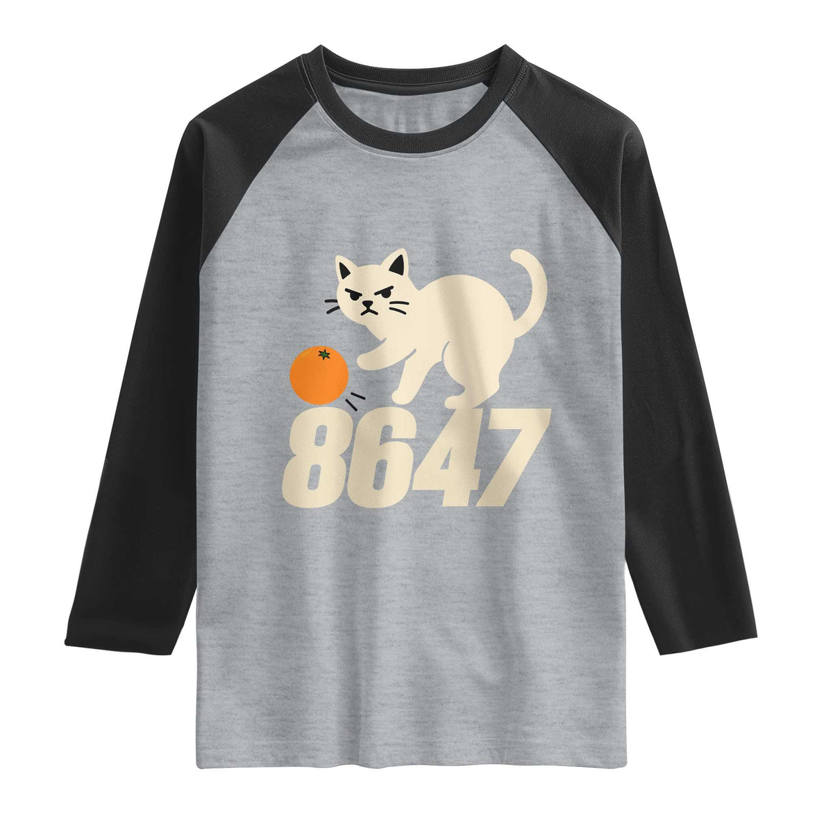 8647 FDT Raglan Shirt Funny Cat Political Meme