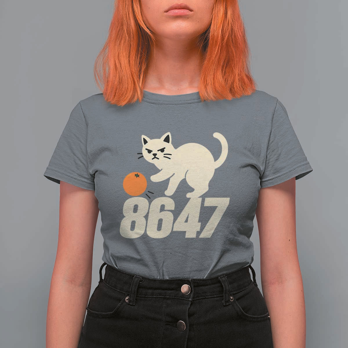 8647 FDT T Shirt For Women Funny Cat Political Meme