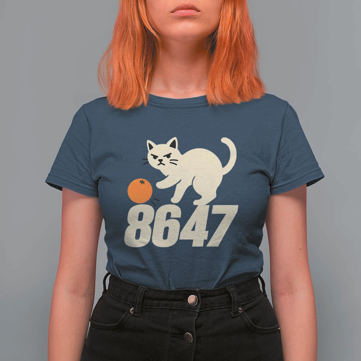 8647 FDT T Shirt For Women Funny Cat Political Meme
