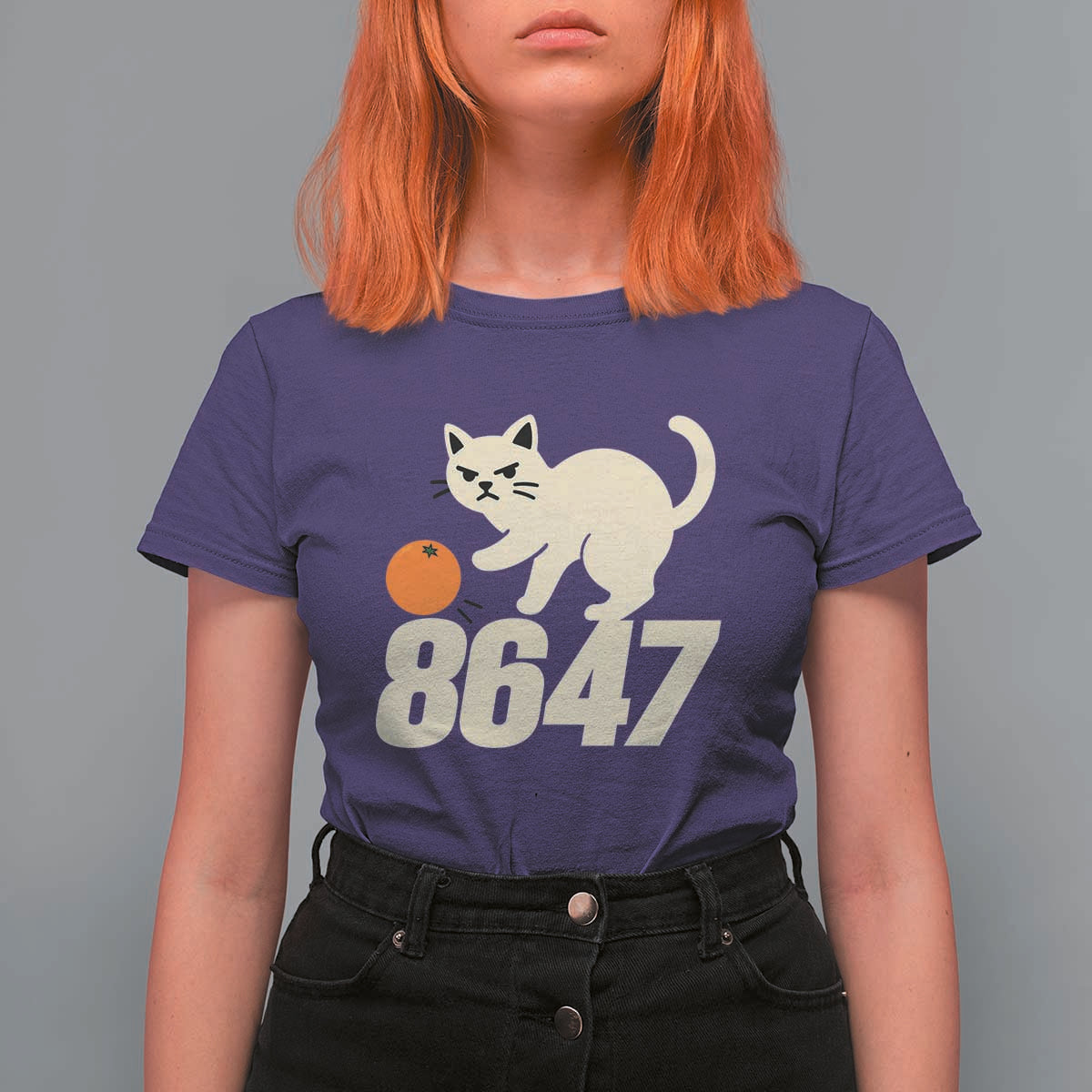 8647 FDT T Shirt For Women Funny Cat Political Meme