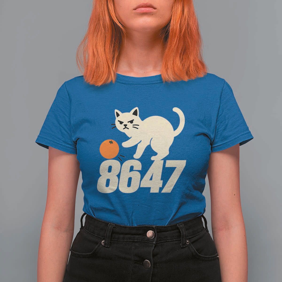 8647 FDT T Shirt For Women Funny Cat Political Meme