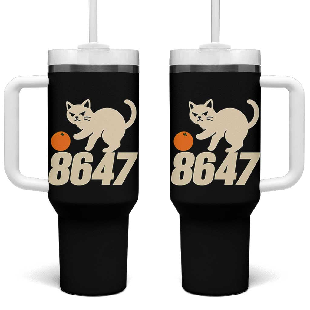 8647 FDT Tumbler With Handle Funny Cat Political Meme