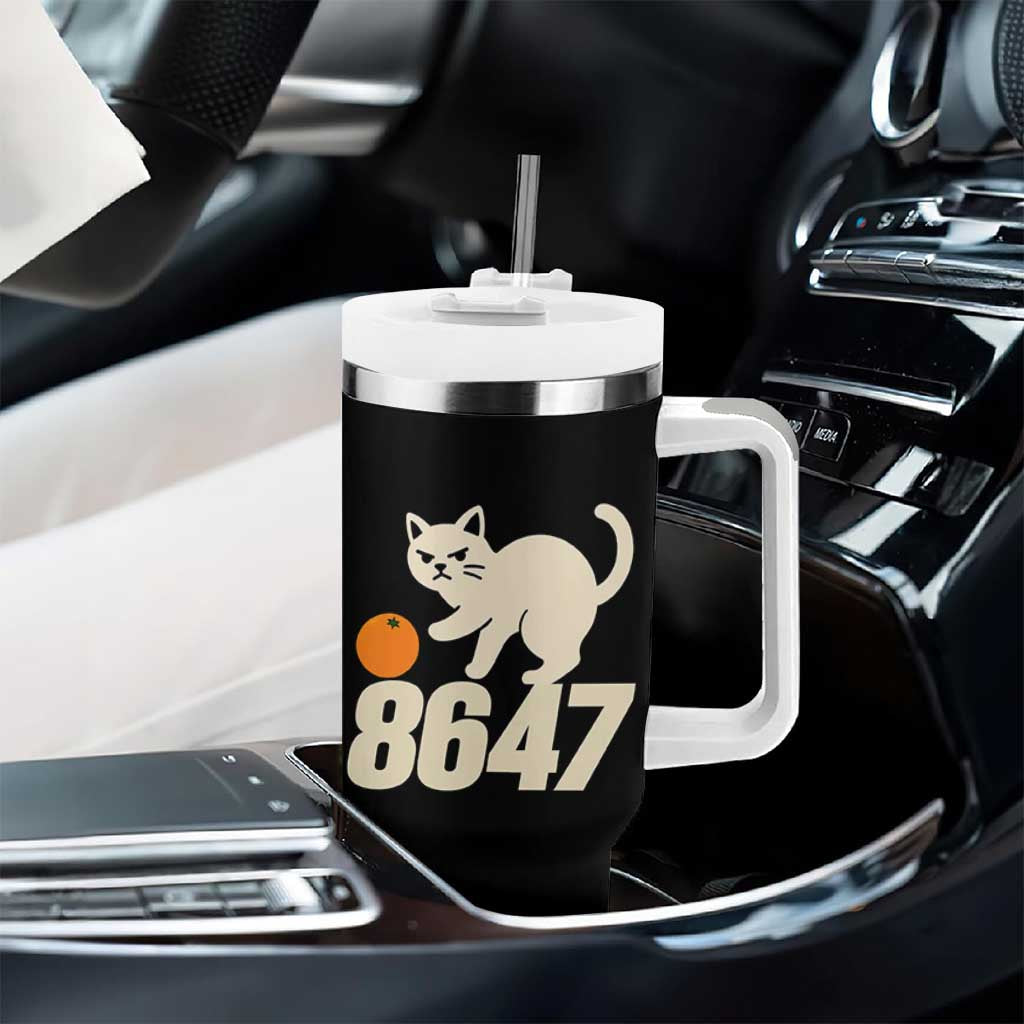 8647 FDT Tumbler With Handle Funny Cat Political Meme