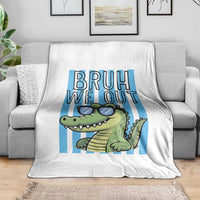 Bruh We Out Alligator Throw Blanket Last Day of School Teacher