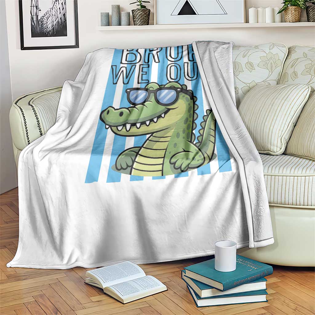 Bruh We Out Alligator Throw Blanket Last Day of School Teacher