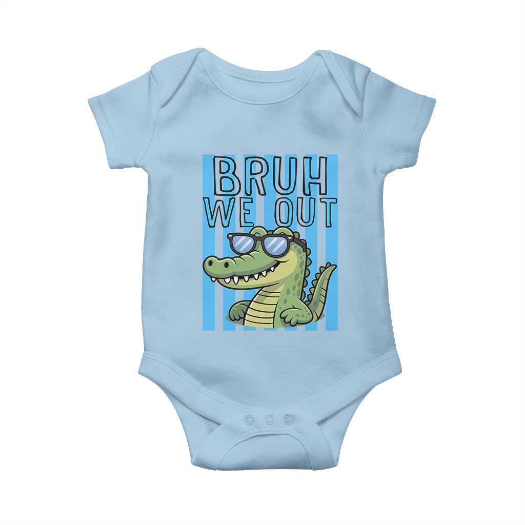 Bruh We Out Alligator Baby Onesie Last Day of School Teacher