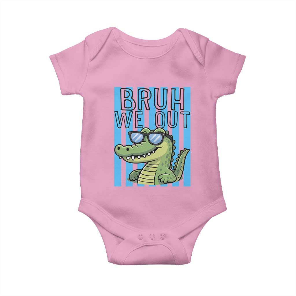 Bruh We Out Alligator Baby Onesie Last Day of School Teacher
