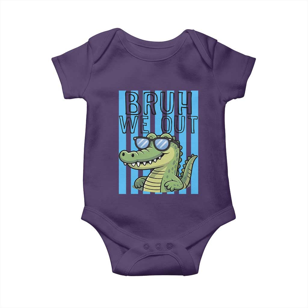 Bruh We Out Alligator Baby Onesie Last Day of School Teacher
