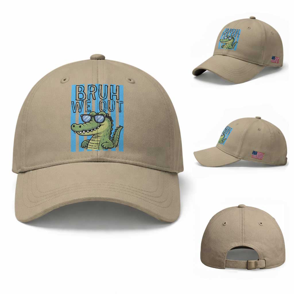 Bruh We Out Alligator Baseball Cap Last Day of School Teacher