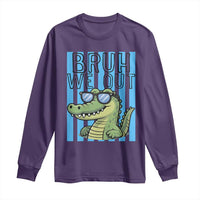 Bruh We Out Alligator Long Sleeve Shirt Last Day of School Teacher
