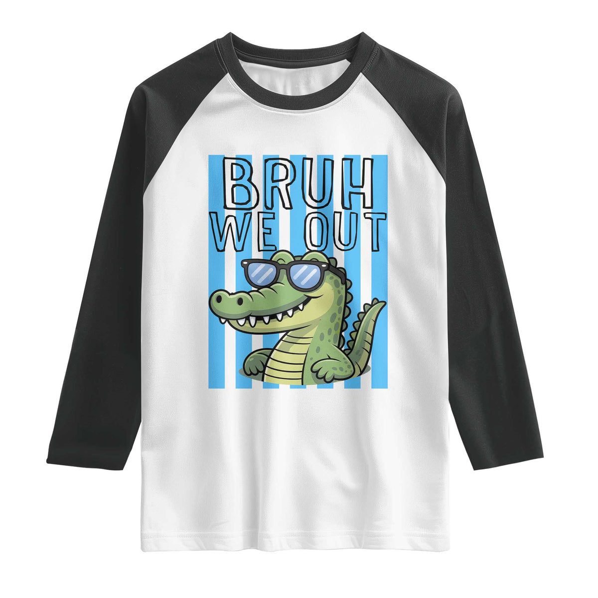Bruh We Out Alligator Raglan Shirt Last Day of School Teacher