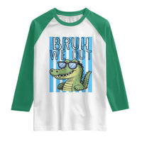Bruh We Out Alligator Raglan Shirt Last Day of School Teacher