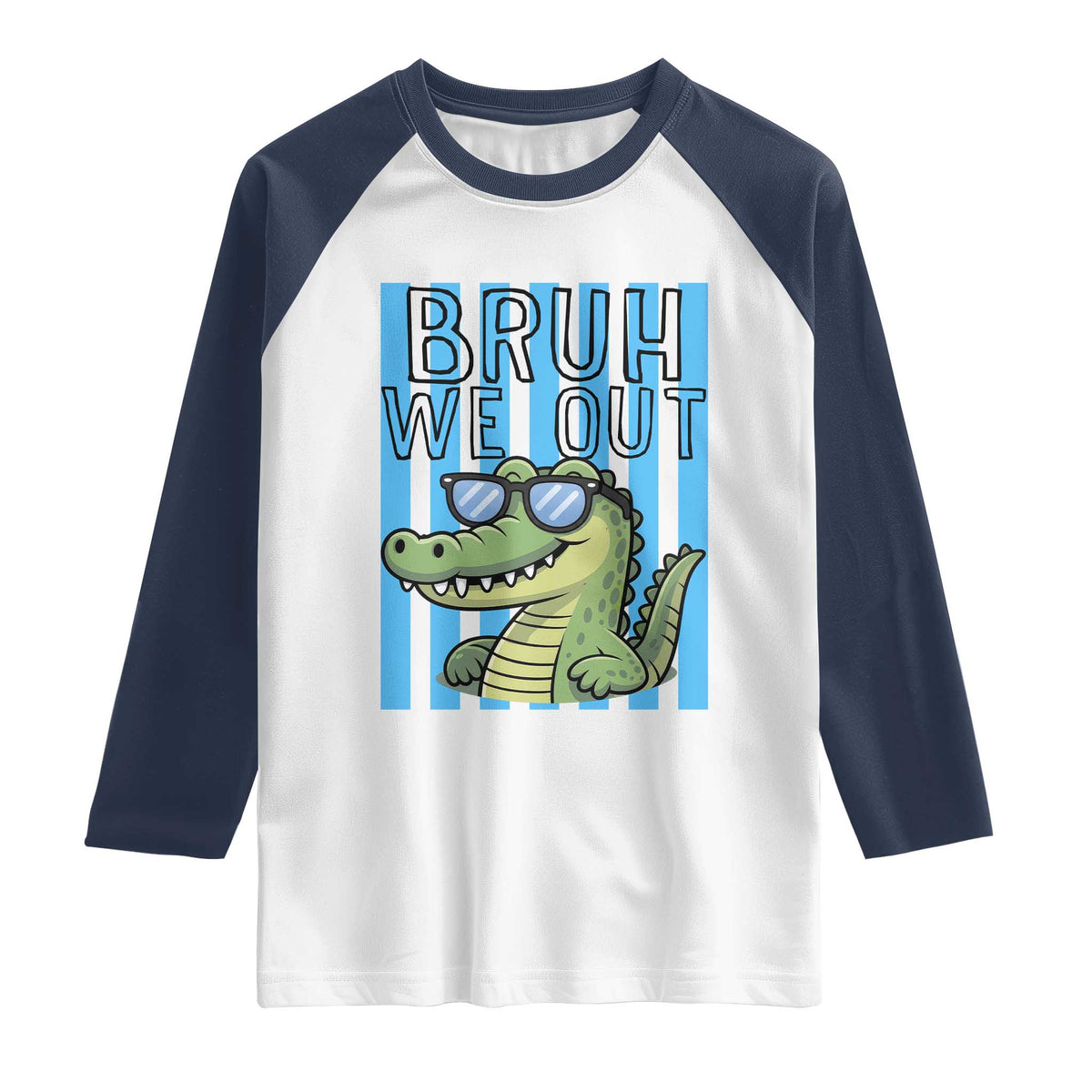 Bruh We Out Alligator Raglan Shirt Last Day of School Teacher