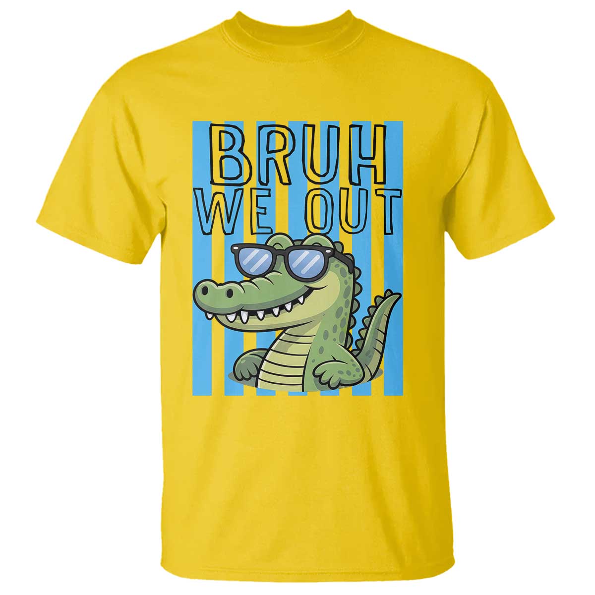 Bruh We Out Alligator T Shirt Last Day of School Teacher