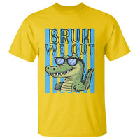 Bruh We Out Alligator T Shirt Last Day of School Teacher