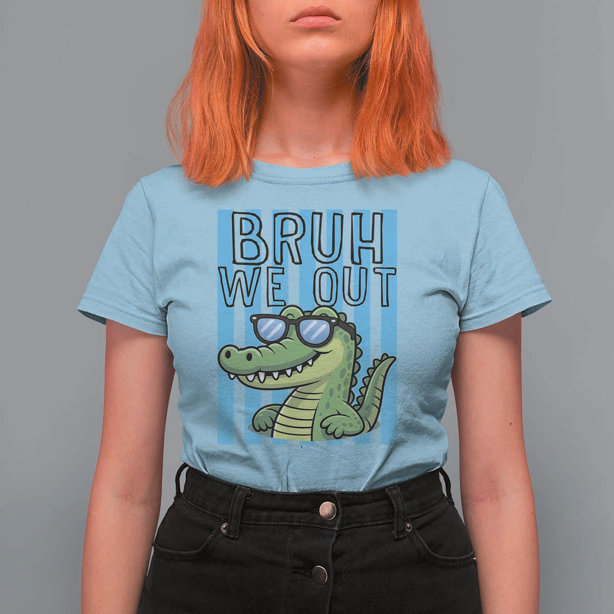 Bruh We Out Alligator T Shirt For Women Last Day of School Teacher