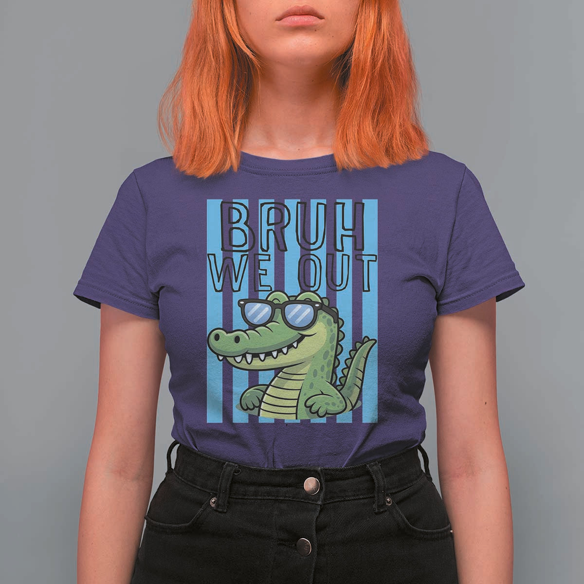 Bruh We Out Alligator T Shirt For Women Last Day of School Teacher