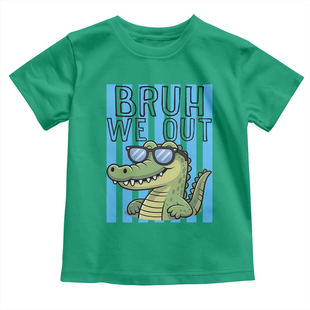 Bruh We Out Alligator Toddler T Shirt Last Day of School Teacher