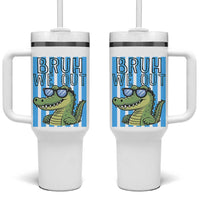 Bruh We Out Alligator Tumbler With Handle Last Day of School Teacher
