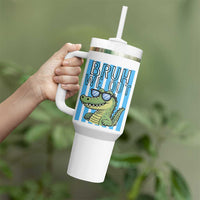 Bruh We Out Alligator Tumbler With Handle Last Day of School Teacher