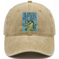 Bruh We Out Alligator Washed Cotton Baseball Cap Last Day of School Teacher
