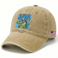 Bruh We Out Alligator Washed Cotton Baseball Cap Last Day of School Teacher
