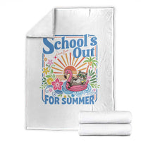School's Out For Summer Throw Blanket Funny Raccoon Last Day of School Teacher